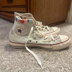 Women’s denim style high top converse